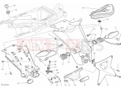 DUCATI Multistrada 1200 S Pikes Peak 27A - NUMBER PLATE HOLDER - TAIL LIGHT (1) » LIGHTING SYSTEM