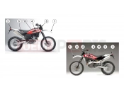 HUSQVARNA 2009 SM-TE 610 TRANSFERS (TE - WHITE/RED)