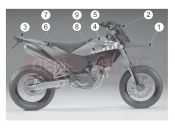 HUSQVARNA 2009 SM-TE 610 TRANSFERS (SM - BLACK)