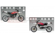 HUSQVARNA 2008 SM-TE 610 TRANSFERS (SM - WHITE/RED)
