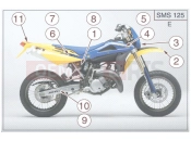 HUSQVARNA 2007 SMS-WRE 125 TRANSFERS Y/B (SMS)