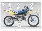 HUSQVARNA 2007 SMS-WRE 125 TRANSFERS Y/B (WRE)