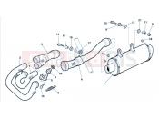 HUSQVARNA 2004 TE 510R EXHAUST SYSTEM