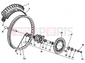 HUSQVARNA 2004 WRE-SMS 125 FRONT WHEEL
