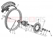 HUSQVARNA 2004 WR-CR 125 FRONT WHEEL