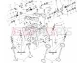 DUCATI Diavel WHITE STRIPE VERTICAL CYLINDER HEAD » VALVE DRIVE