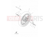 YAMAHA  MT-09 ABS MT09A (2DRB) 2014 (france) FRONT WHEEL