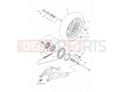 YAMAHA  MT-09 ABS MT09A (2DRB) 2014 (france) REAR WHEEL