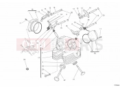 DUCATI 2010 Monster 1100 ABS VERTICAL CYLINDER HEAD » VALVE DRIVE