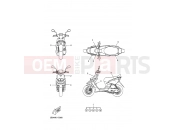 YAMAHA CW50RSP BOOSTER POWER ROCKET (2B25) 2009 GRAPHIQUE ET EMBLEME