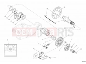 DUCATI Superbike 1198 S REAR WHEEL SPINDLE » REAR WHEEL