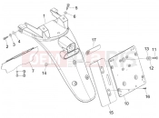 PIAGGIO Beverly 125 Tourer Rear cover - Splash guard