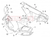 PIAGGIO Beverly 125 Tourer kormány burkolat
