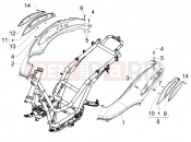 PIAGGIO Beverly 250 oldal burkolat - idomzat
