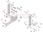 PIAGGIO BEVERLY 250 ie SPORT Rear suspension - Shock absorber/s