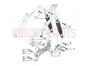 PIAGGIO BV 350 4T 4V ie E4 ABS ( USA / CA ) hátsó teleszkóp - lengéscsillapító