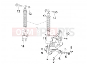 PIAGGIO BV 500 ( USA / CA ) Rear suspension - Shock absorber/s
