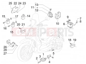 PIAGGIO BV 500 Tourer ( USA / CA ) Remote control switches - Battery - Horn