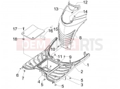 PIAGGIO Carnaby 250 ie Central cover - Footrests