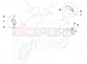 PIAGGIO Fly 100 kezelőszervek - akkumulátor