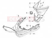 PIAGGIO Fly 125  Central cover - Footrests