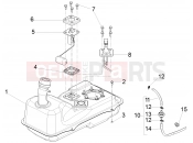 PIAGGIO Fly 125 4T/3V ie Benzin tank