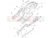 PIAGGIO Fly 125 4T/3V ie oldal burkolat - idomzat