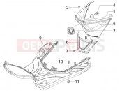 PIAGGIO Fly 50 4T Central cover - Footrests