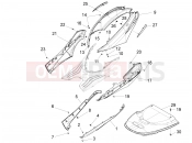 PIAGGIO Fly 50 4T 2V oldal burkolat - idomzat