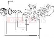 PIAGGIO Cylinder-piston-wrist pin, assy
