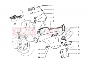 PIAGGIO Licence plate holder and case compartment lamp