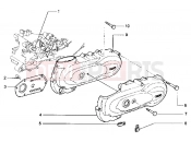 PIAGGIO crankcase cover, clutch side