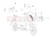 PIAGGIO Liberty 125 4T 2V kezelőszervek - akkumulátor