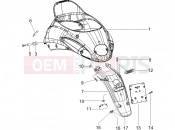 PIAGGIO Liberty 125 4T PTT (FR) Rear cover - Splash guard