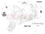 PIAGGIO Liberty 125 4T PTT (E) Plates - Emblems