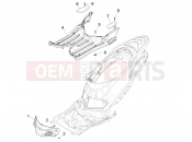 PIAGGIO Liberty 125 4T PTT (E) Central cover - Footrests