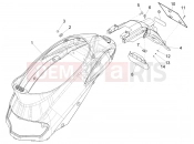 PIAGGIO Liberty 125 4T PTT (E) Rear cover - Splash guard