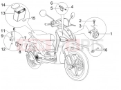 PIAGGIO Liberty 150 Remote control switches - Battery - Horn