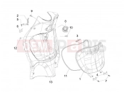 PIAGGIO Liberty 200 Sport Front glove-box - Knee-guard panel