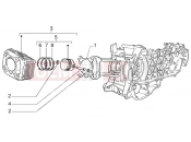 PIAGGIO CYLINDER-PISTON-WRIST PIN, ASSY