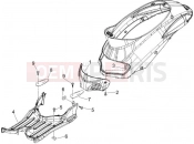 PIAGGIO Liberty 50 4T Delivery Central cover - Footrests