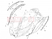 PIAGGIO Medley 150 4T ie ABS oldal burkolat - idomzat