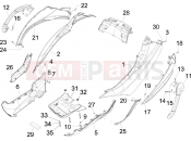 PIAGGIO MP3 125 ie Touring oldal burkolat - idomzat