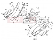 PIAGGIO MP3 250 ie MIC középső idom - lábtartó