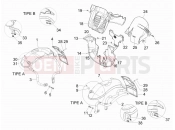 PIAGGIO MP3 300 4T 4V ie ERL Hibrid Wheel huosing - Mudguard