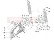 PIAGGIO MP3 300 4T 4V ie ERL Hibrid Rear suspension - Shock absorber/s