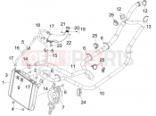 PIAGGIO MP3 300 4T 4V ie LT Hibrid hűtő rendszer