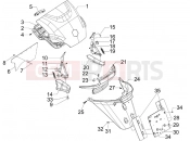 PIAGGIO MP3 300 4T 4V ie LT Hibrid hátsó burkolat - sárvédő