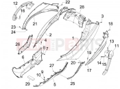 PIAGGIO MP3 300 ie LT Touring oldal burkolat - idomzat