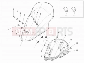 PIAGGIO MP3 300 ie LT Touring Windshield - Glass